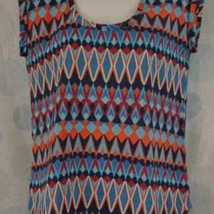 2/$24 J. Crew  Multicolored Colored Scoop Neck Top